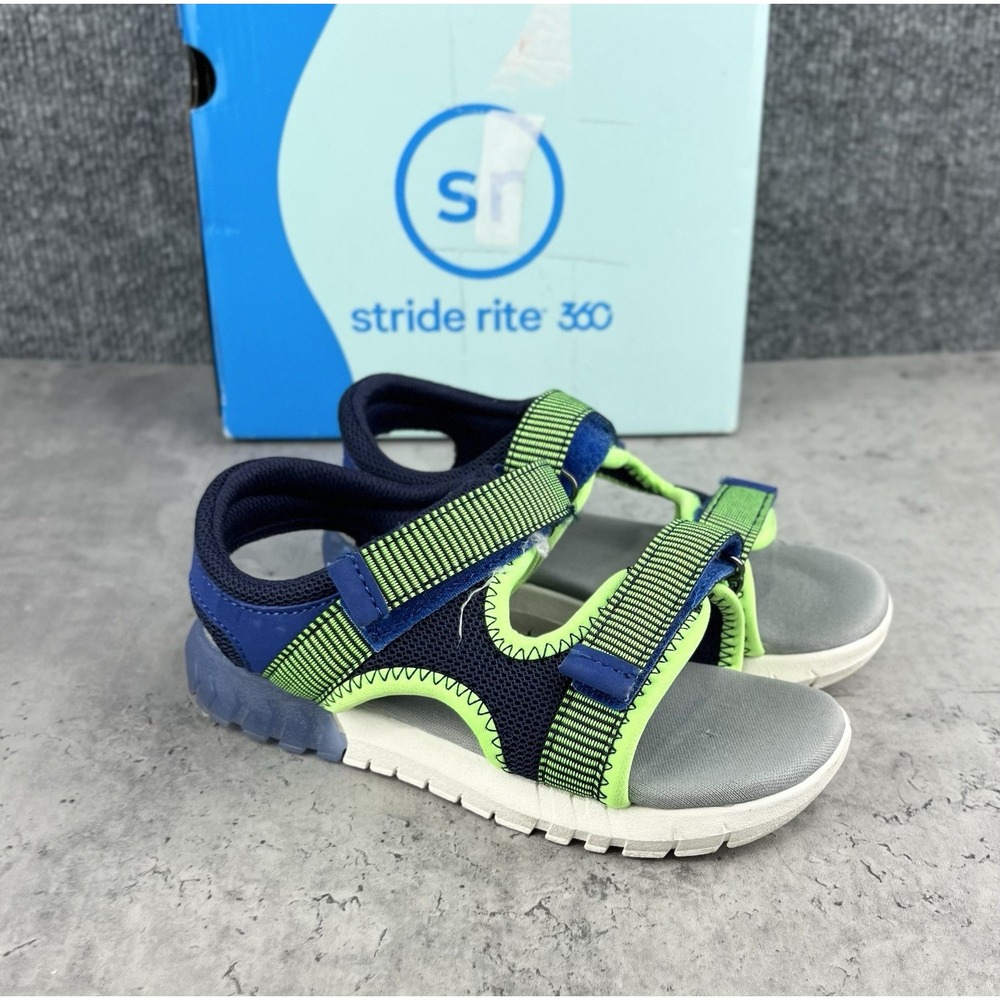 Stride Rite 360 Vinnie Boy's Size 11 M Sandals Blue Green Washable Worn Once